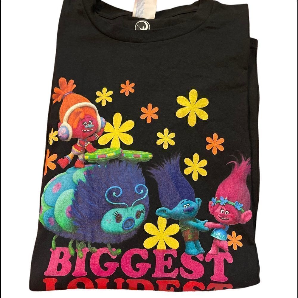 Port and Company Dream Works Trolls Character Print Party Ever T Shirt.Size 2XL